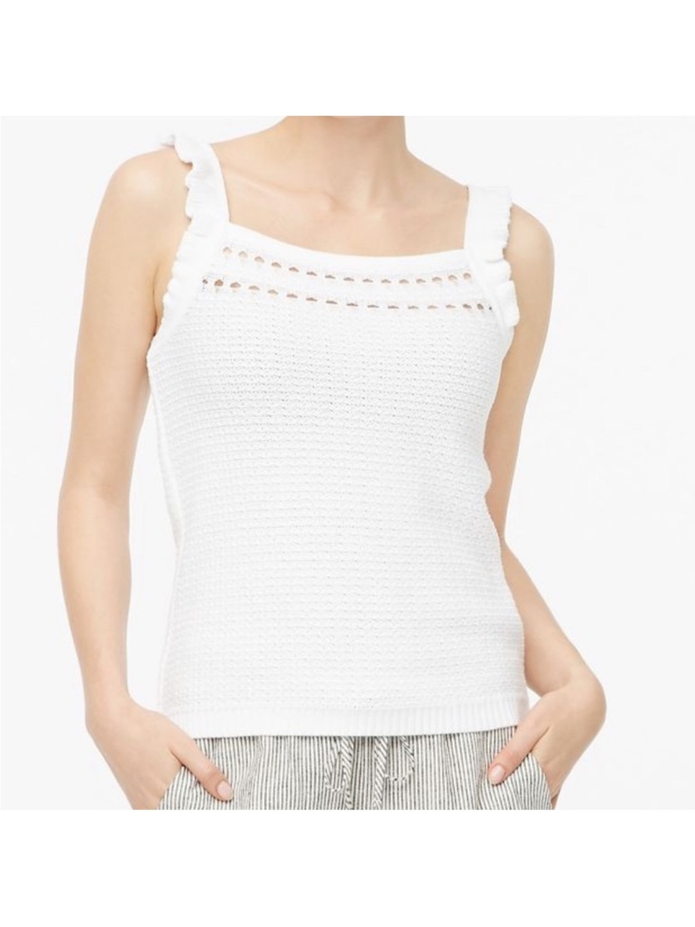 J.Crew | Knit Ruffle Tank Top
